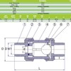 Клапан обратный шаровый ПВХ d63mm, PN10 ERA